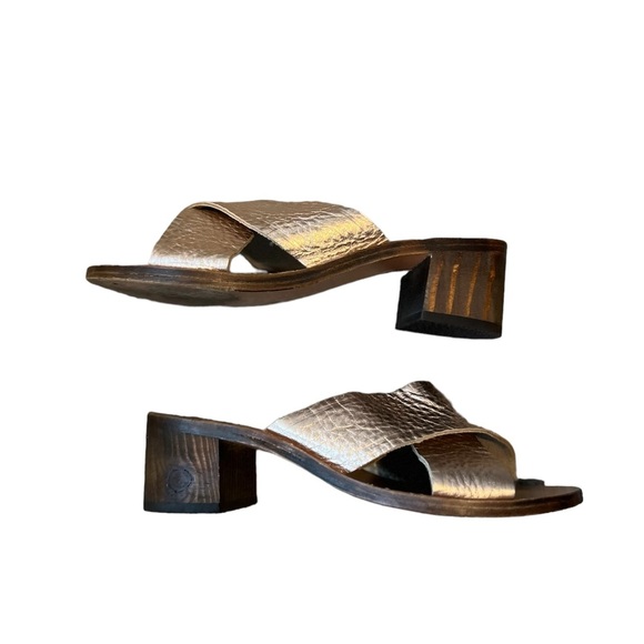 Ancient Greek Sandals Metallic Slide Sandals - Picture 15 of 15